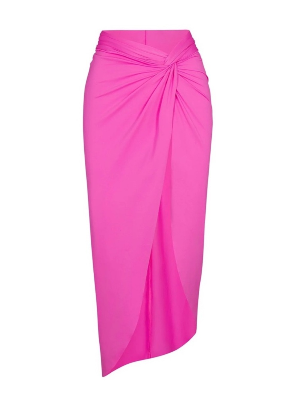 SKIMS recycled swim sarong skirt in neon orchid